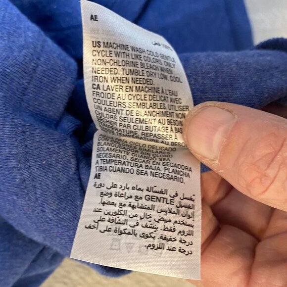 Karen Scott Women's Top XL Blue Short-Sleeve Cotton With Button Detail Hem - Picture 7 of 11